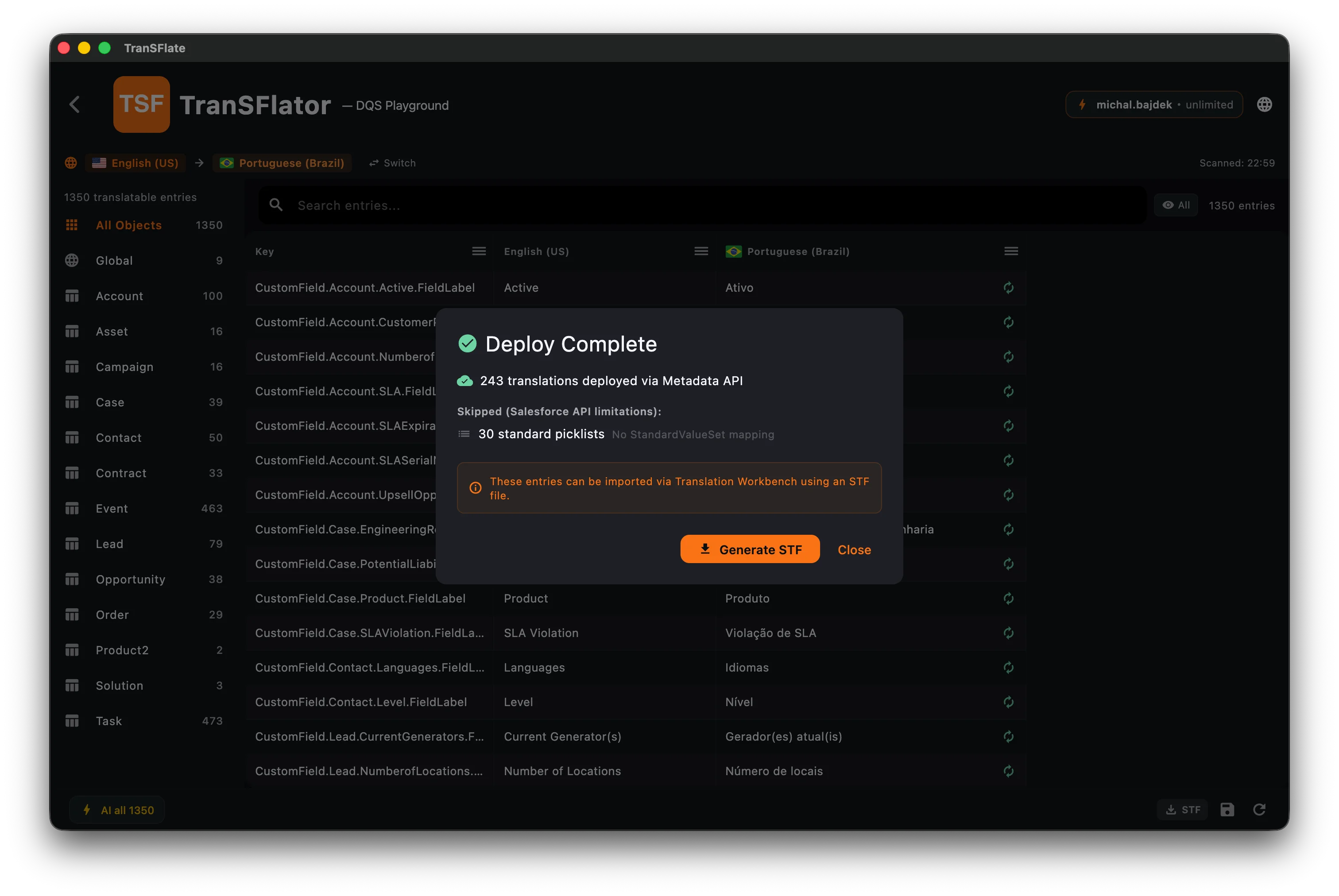 Deploy complete confirmation
