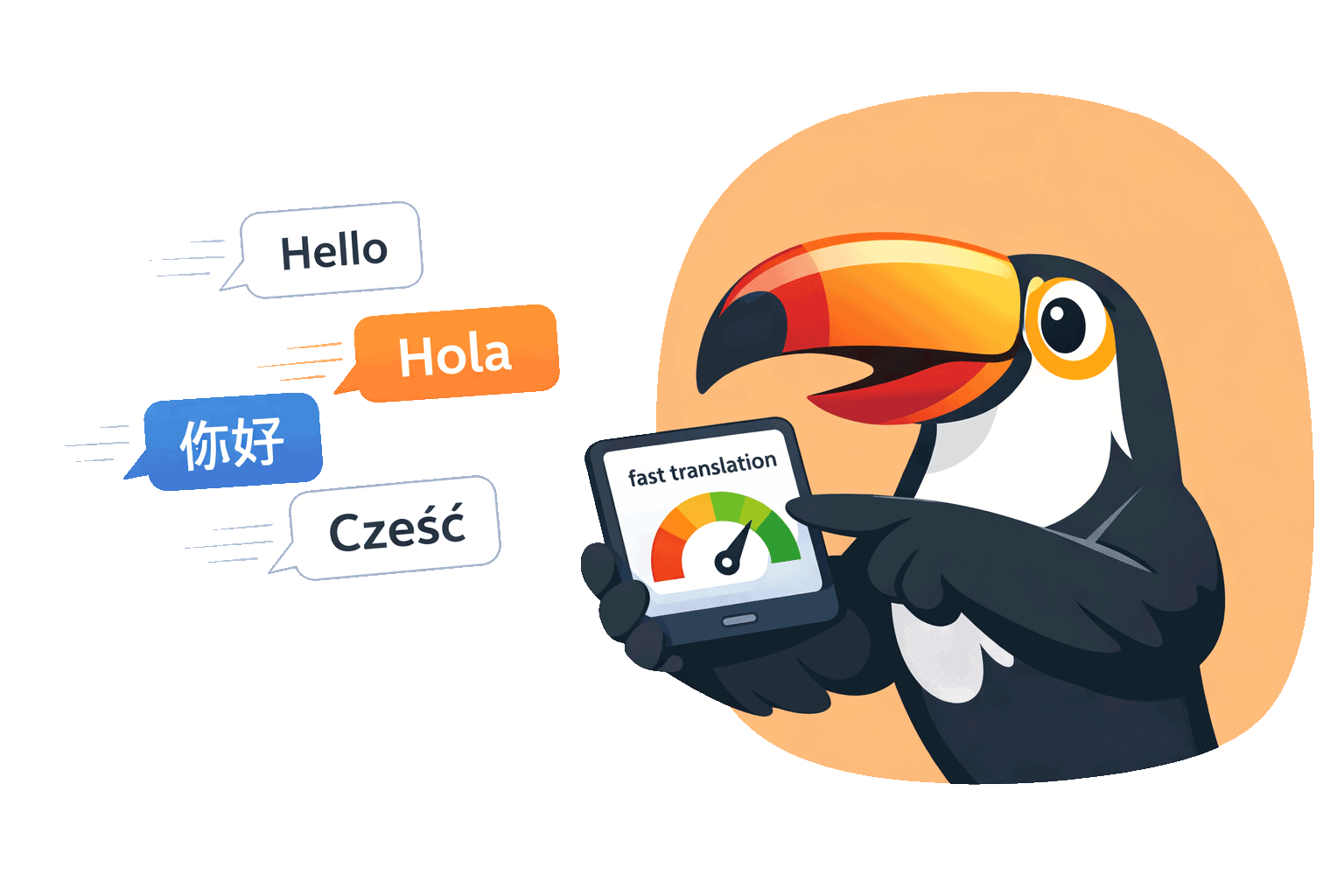 Fast translation illustration